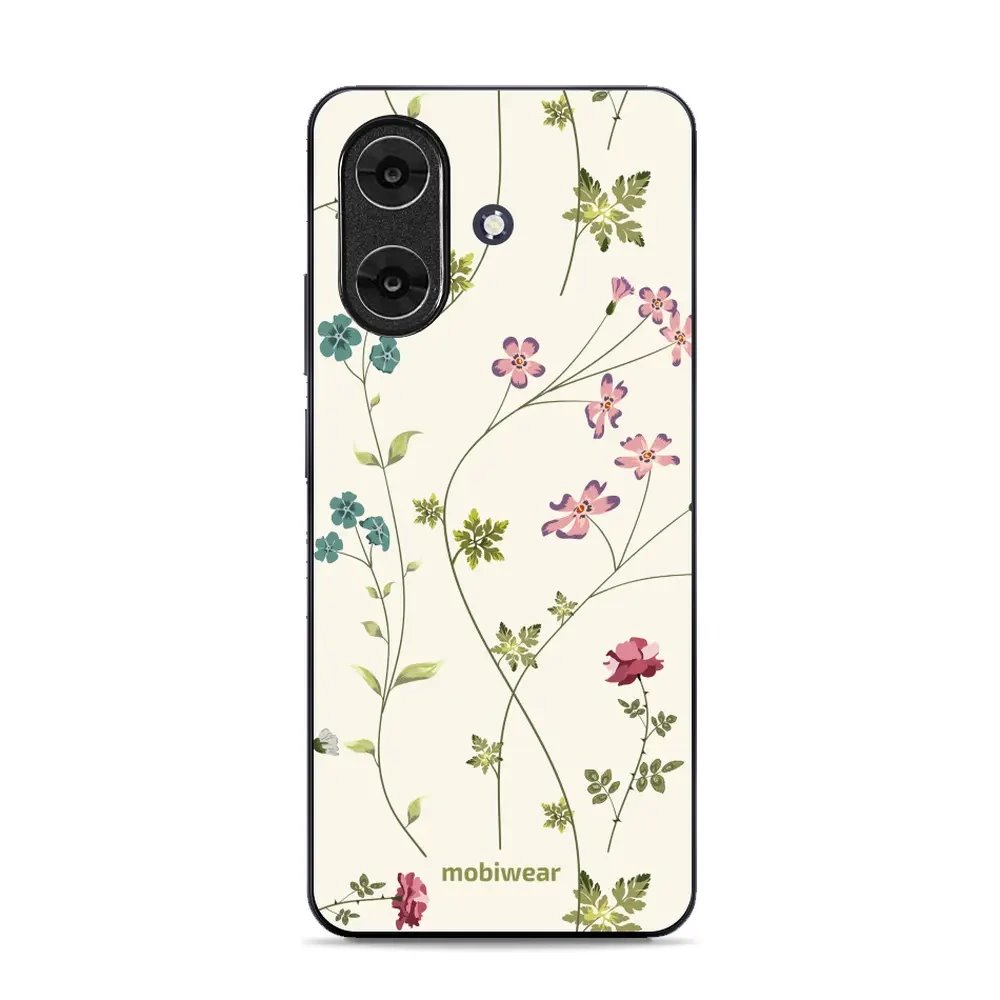 Lesklý kryt Mobiwear Glossy - Realme Note 60 - G035G - Tenké rostlinky s květy