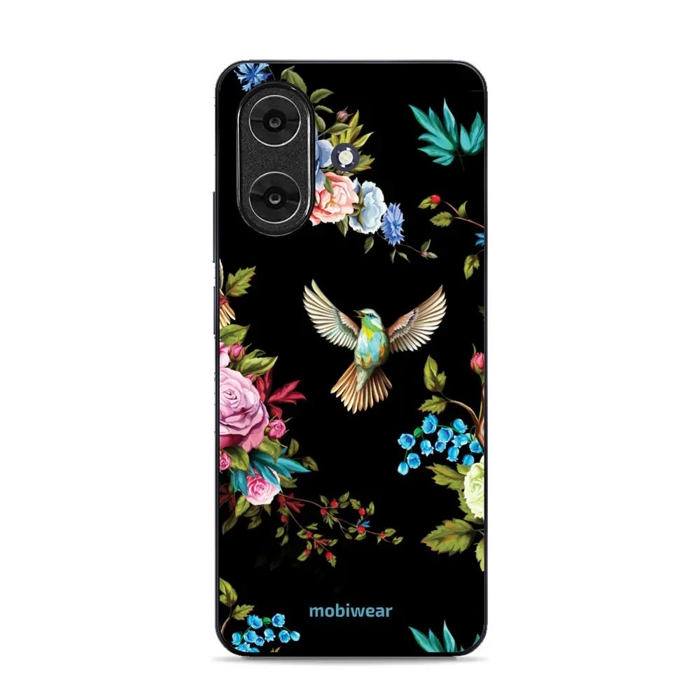 Lesklý kryt Mobiwear Glossy - Realme Note 60 - G041G - Ptáček a květy