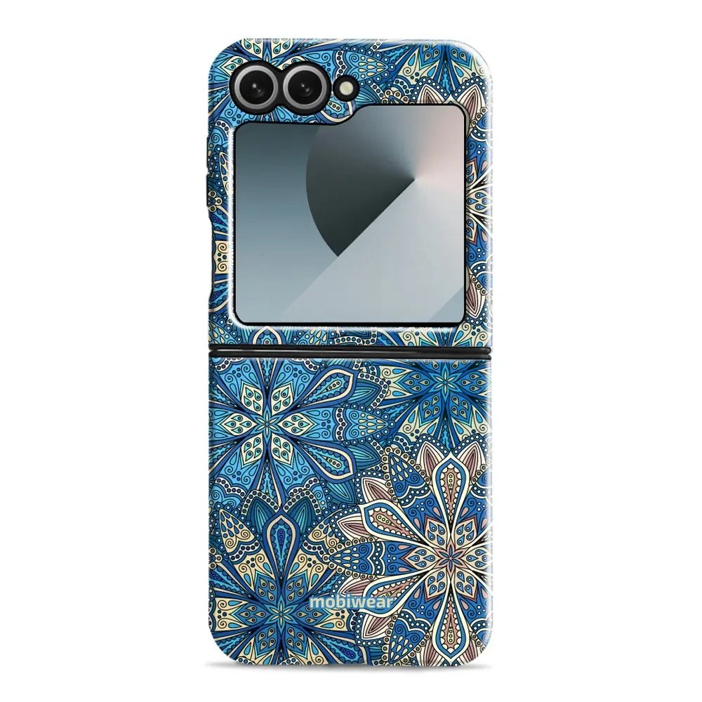Odolný obal Mobiwear Elite Pro - Samsung Galaxy Z Flip 6 - E108E Modré mandala květy