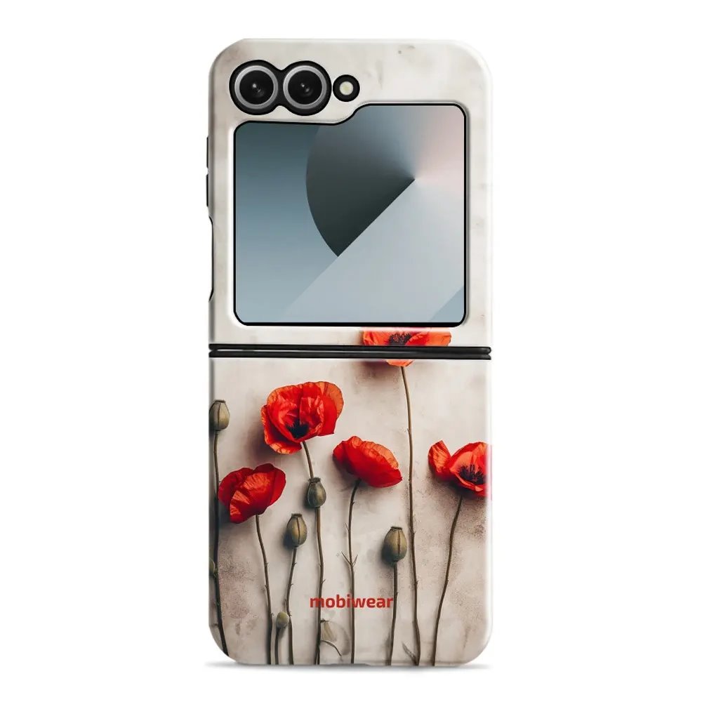 Odolný obal Mobiwear Elite Pro - Samsung Galaxy Z Flip 6 - EP42E Vlčí máky