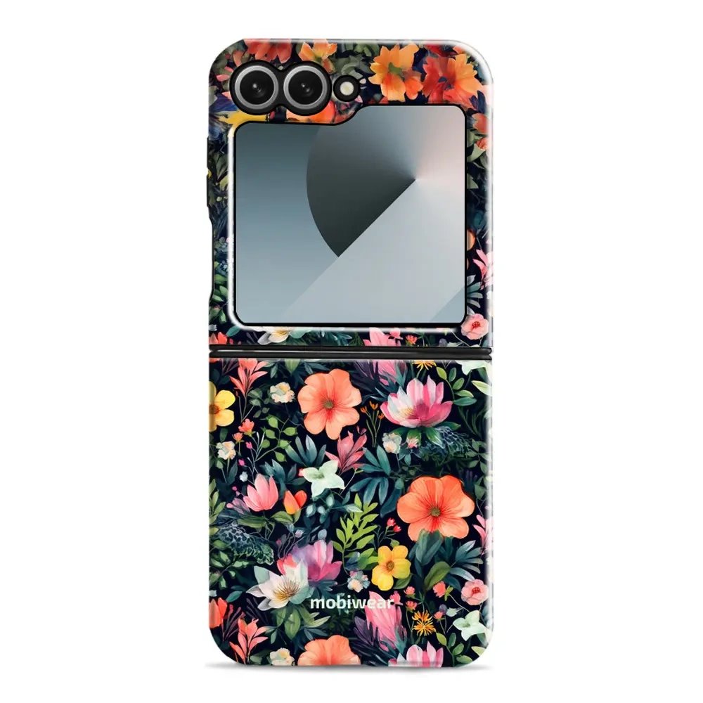 Odolný obal Mobiwear Elite Pro - Samsung Galaxy Z Flip 6 - EP48E Pestré kvítky