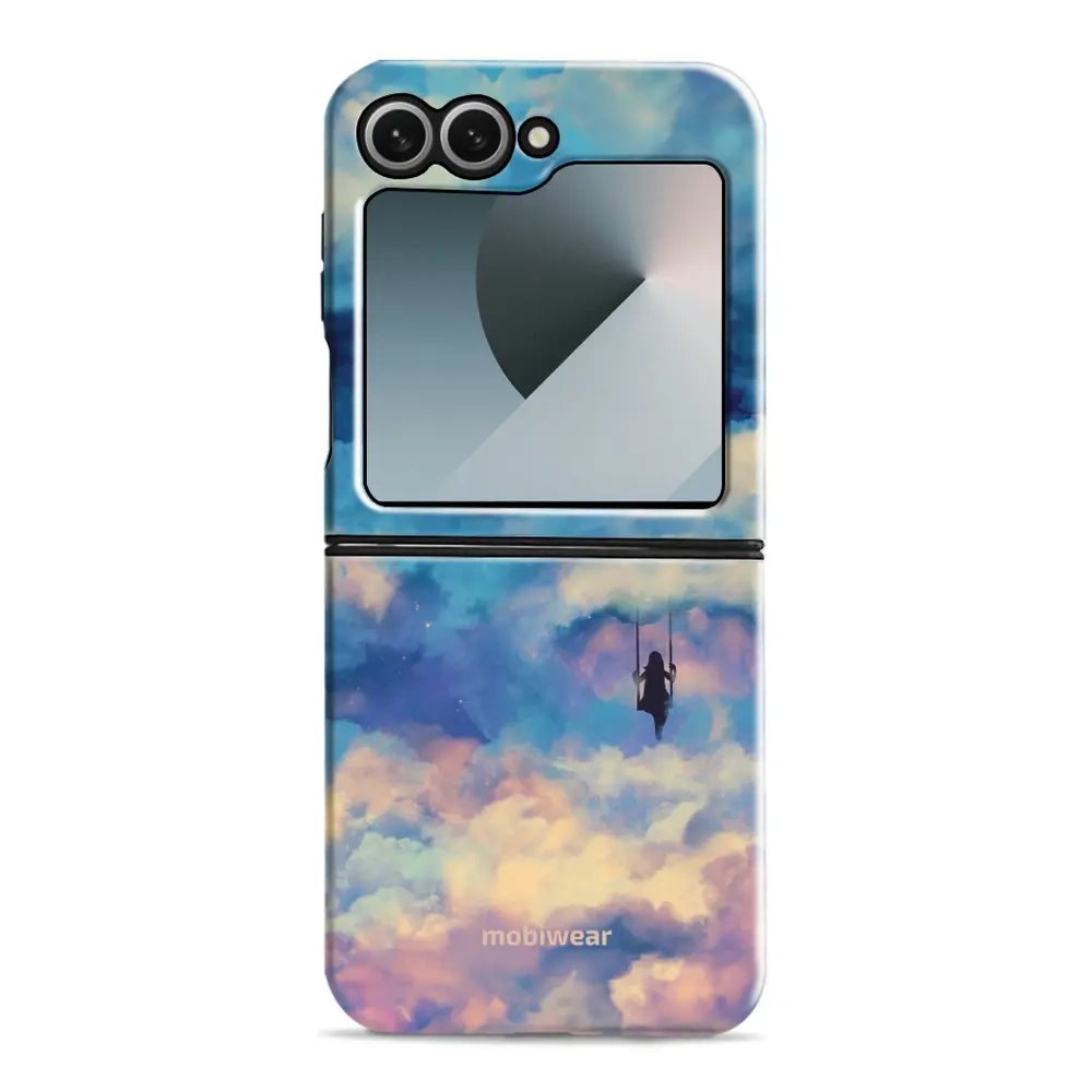 Odolný obal Mobiwear Elite Pro - Samsung Galaxy Z Flip 6 - ER09E Dívka na houpačce v oblacích