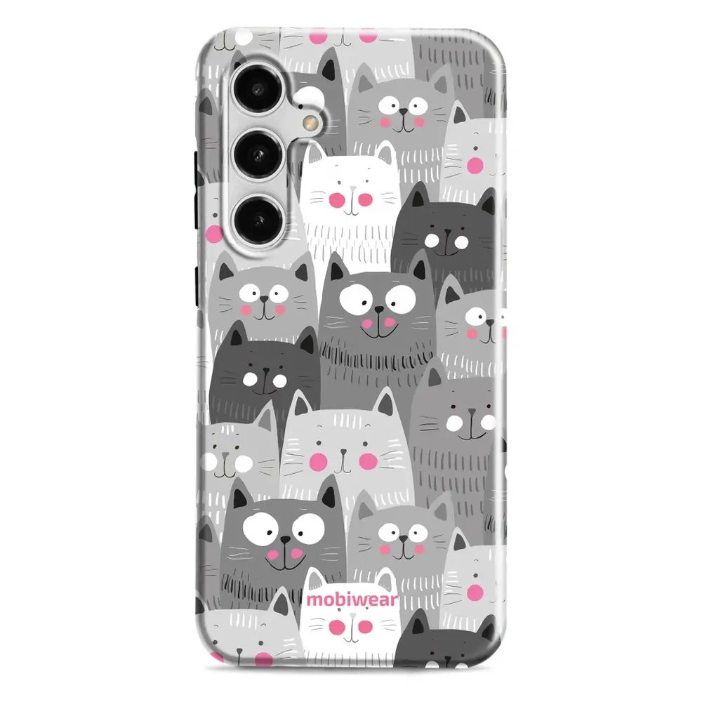 Odolný obal Mobiwear Elite Pro - Samsung Galaxy S24 FE - E099E Kočičky