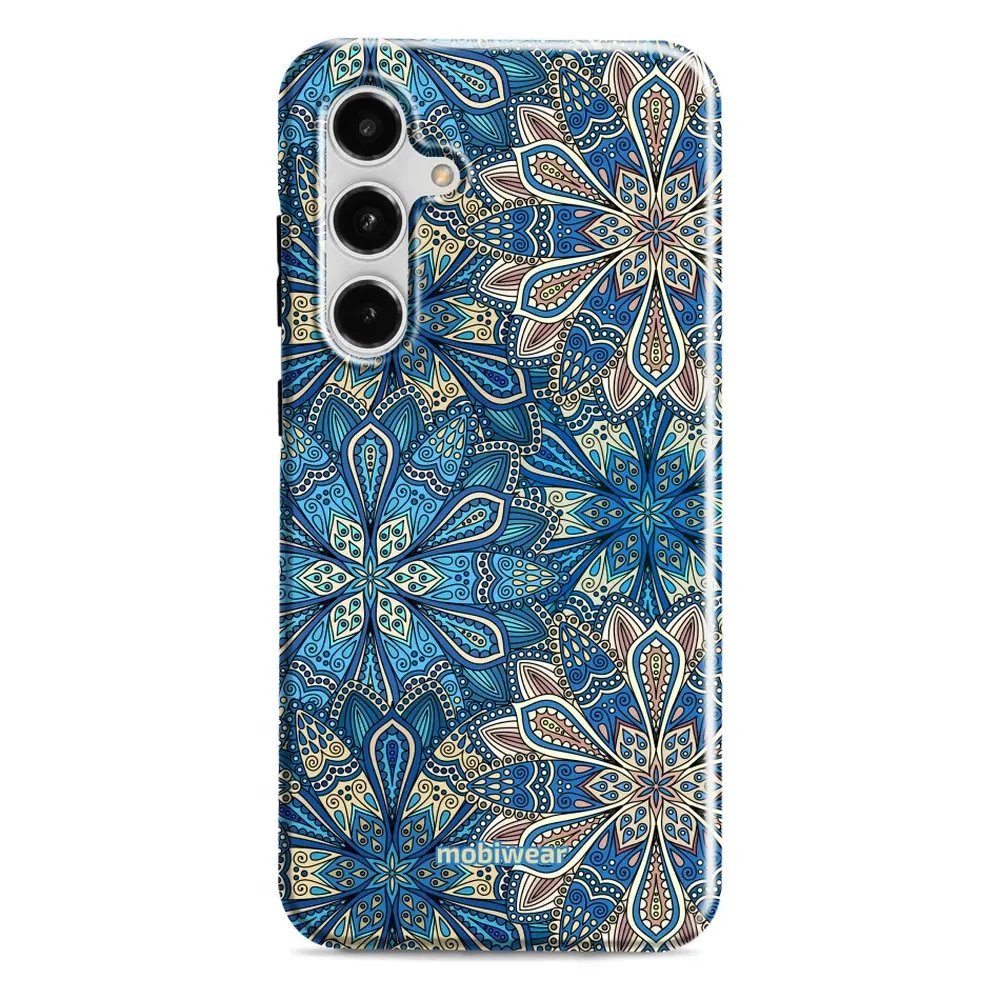 Odolný obal Mobiwear Elite Pro - Samsung Galaxy S24 FE - E108E Modré mandala květy
