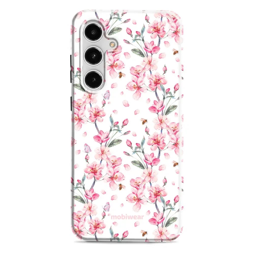 Odolný obal Mobiwear Elite Pro - Samsung Galaxy S24 FE - E124E Růžové květy