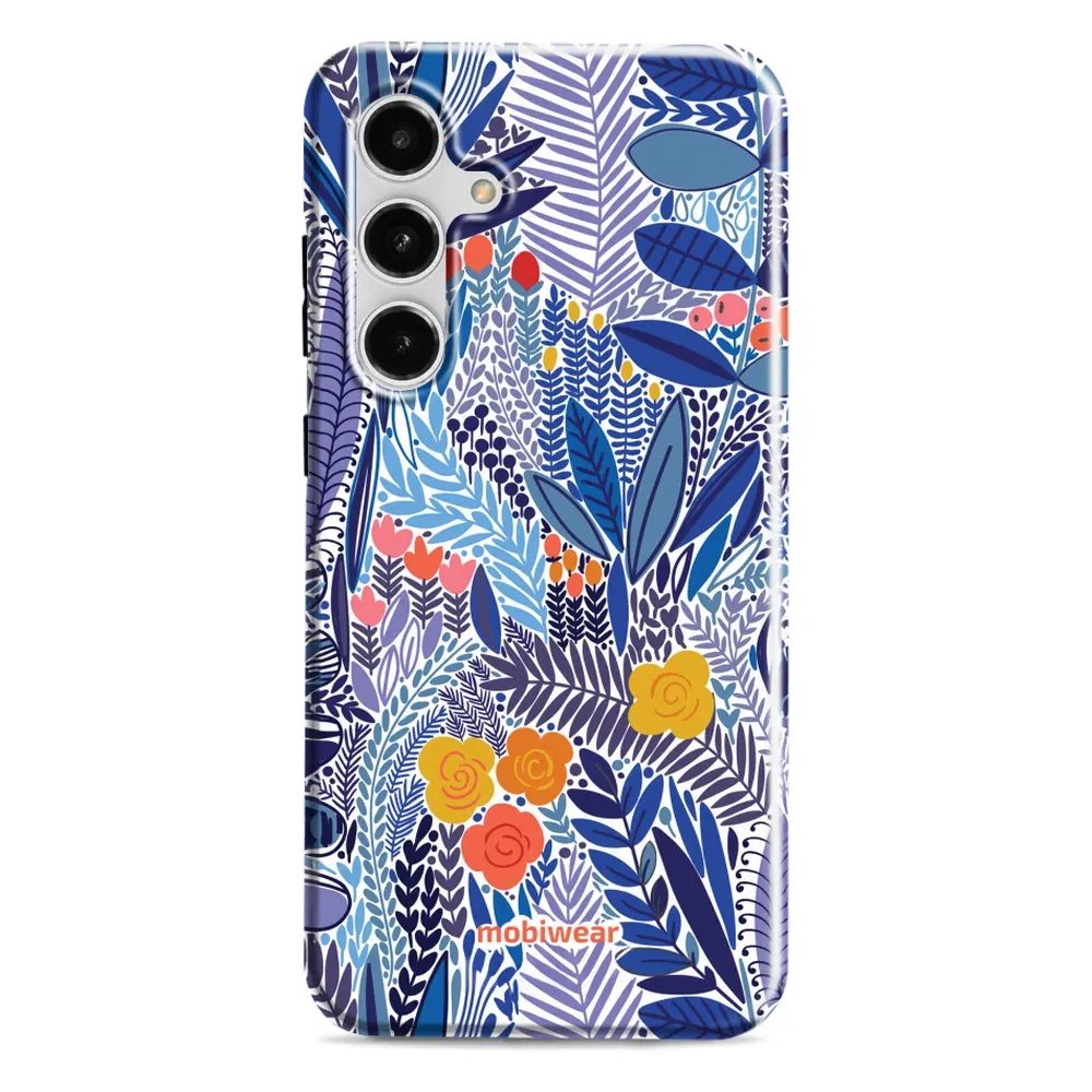 Odolný obal Mobiwear Elite Pro - Samsung Galaxy S24 FE - EP03E Modrá květena