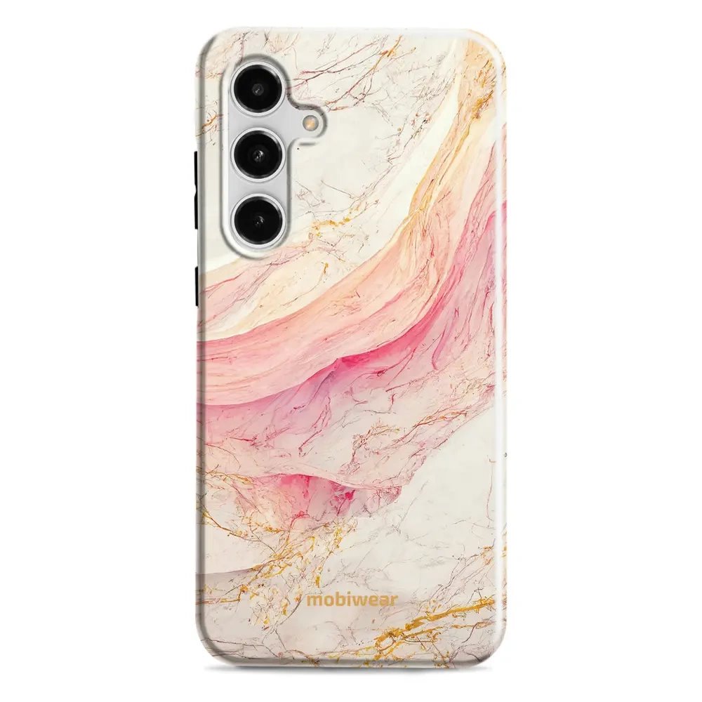 Odolný obal Mobiwear Elite Pro - Samsung Galaxy S24 FE - EP32E Růžový a zlatavý mramor