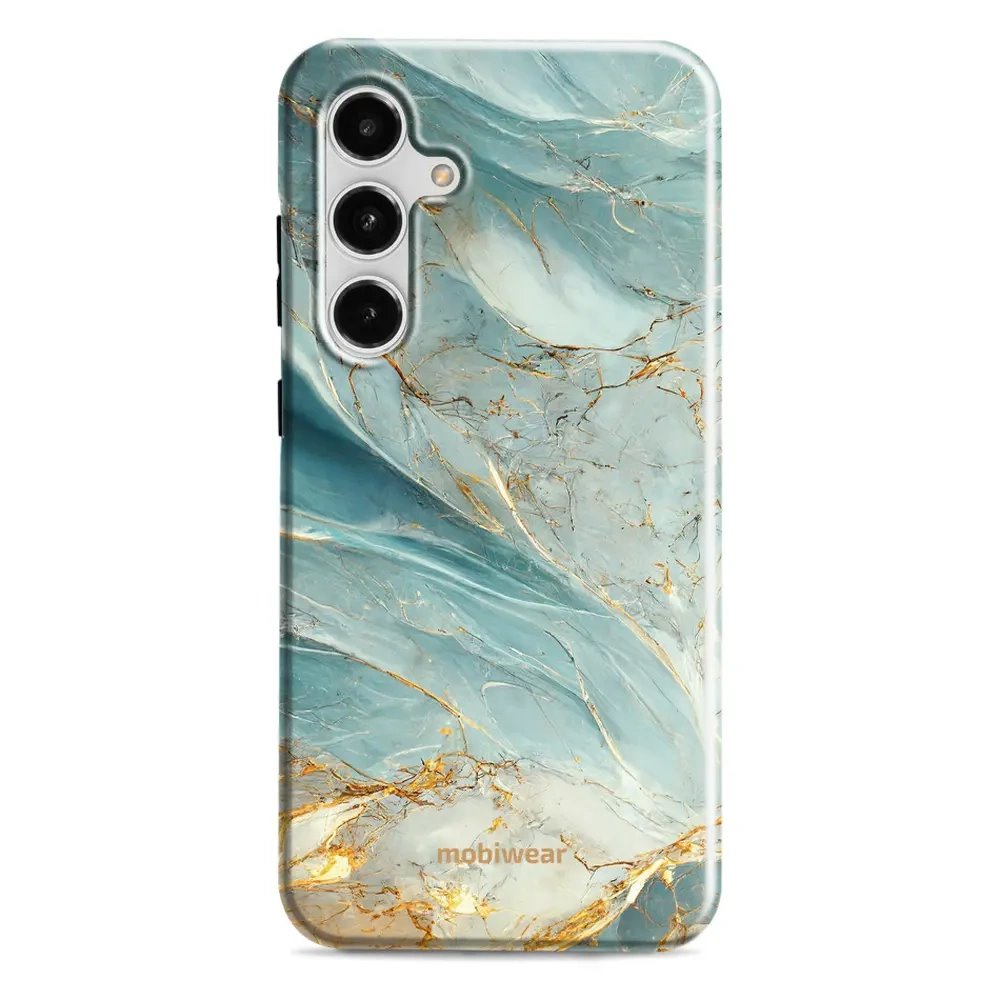 Odolný obal Mobiwear Elite Pro - Samsung Galaxy S24 FE - EP34E Zelenkavý a zlatavý mramor