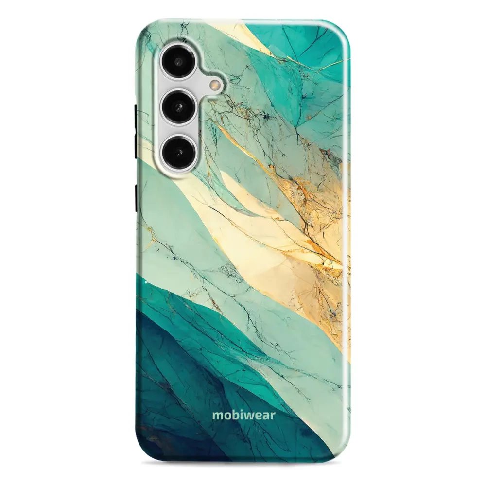 Odolný obal Mobiwear Elite Pro - Samsung Galaxy S24 FE - EP37E Zlatavý a zelenkavý mramor