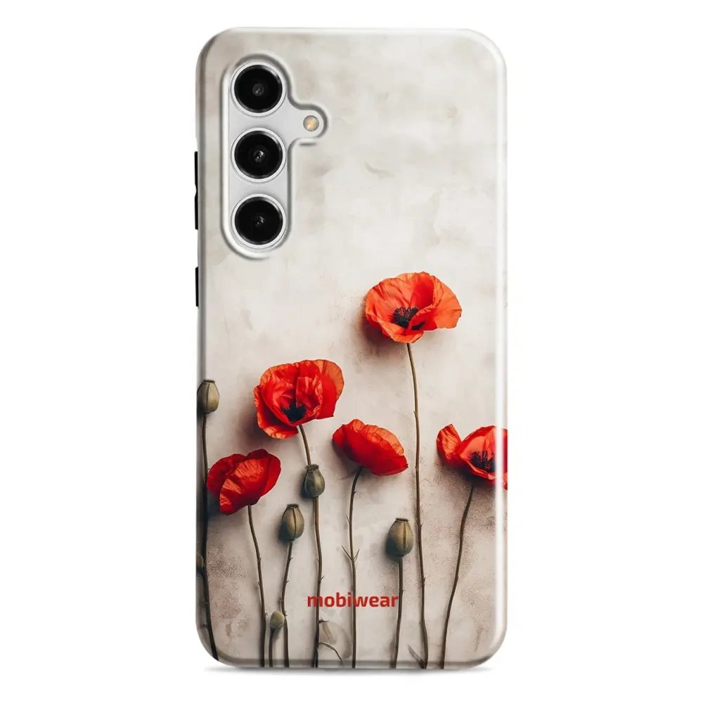 Odolný obal Mobiwear Elite Pro - Samsung Galaxy S24 FE - EP42E Vlčí máky