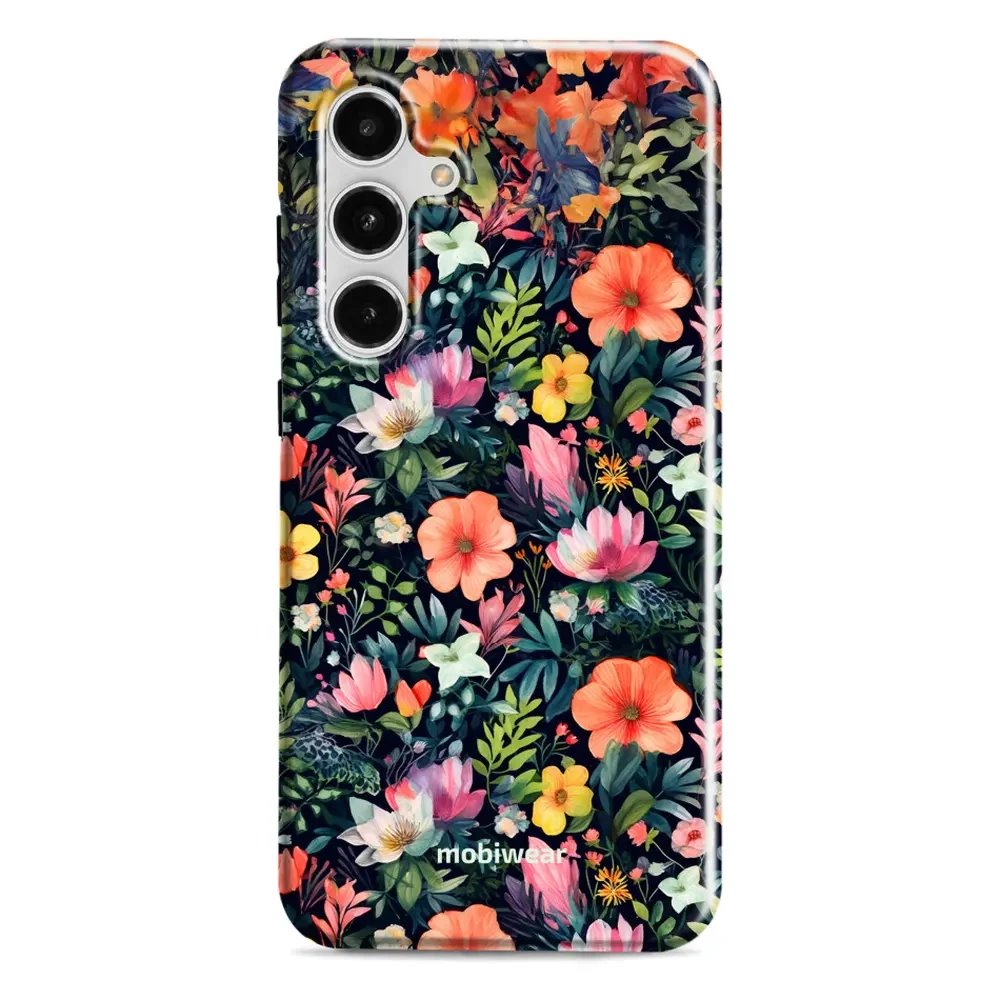 Odolný obal Mobiwear Elite Pro - Samsung Galaxy S24 FE - EP48E Pestré kvítky