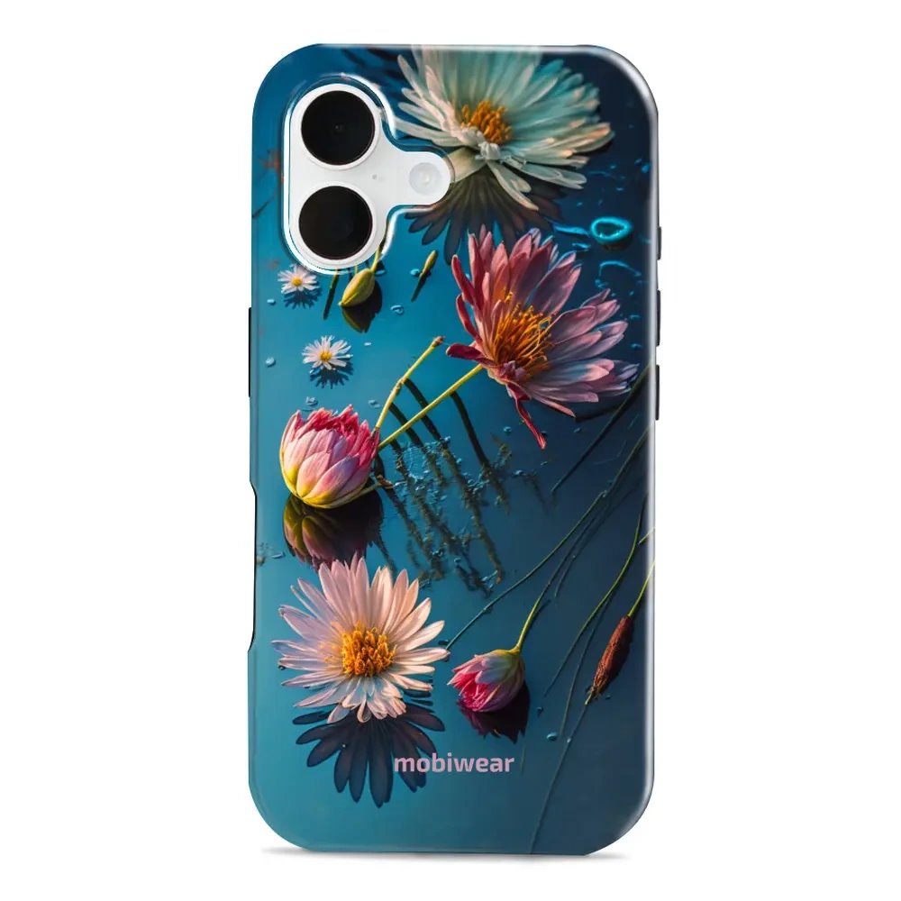 Odolný obal Mobiwear Elite Pro - Apple iPhone 16 - E013E Květy na hladině