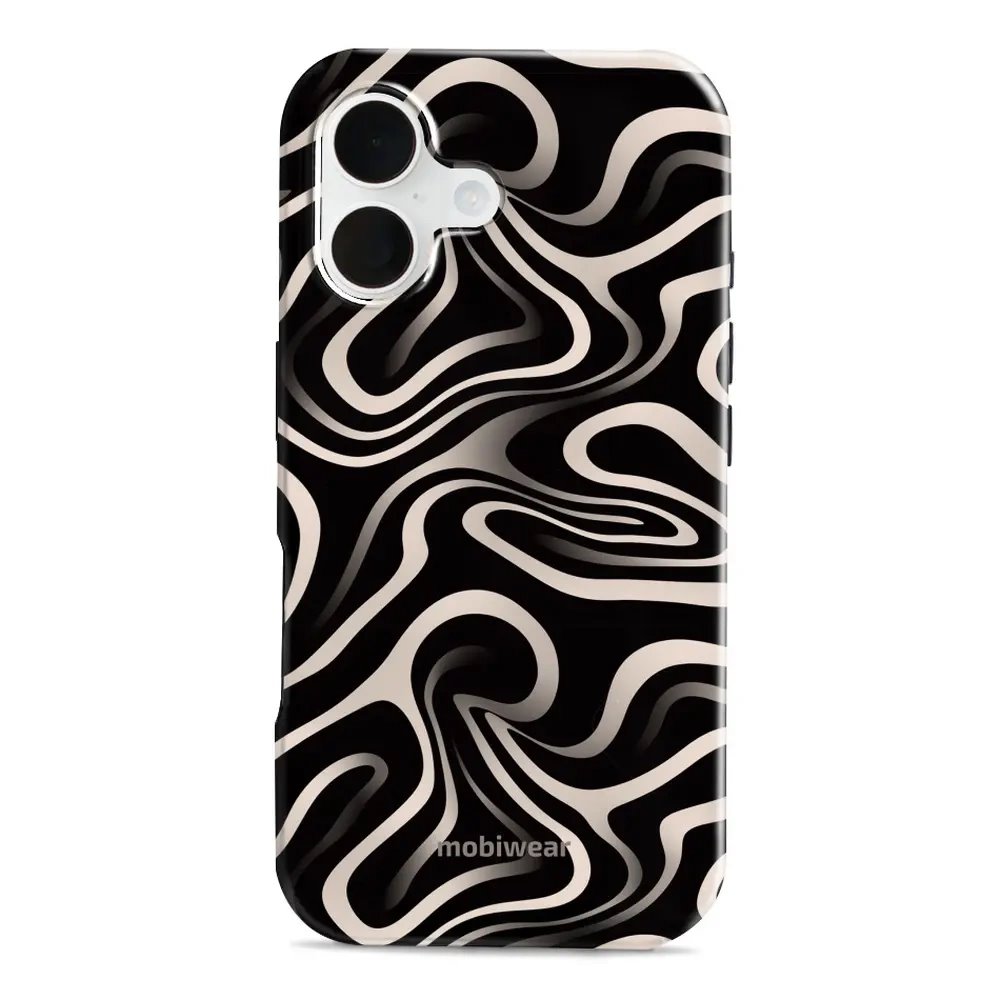 Odolný obal Mobiwear Elite Pro - Apple iPhone 16 - EA68E Vlnky a linky