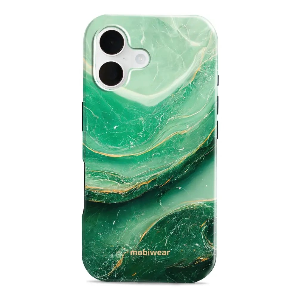 Odolný obal Mobiwear Elite Pro - Apple iPhone 16 - EP38E Zelený mramor