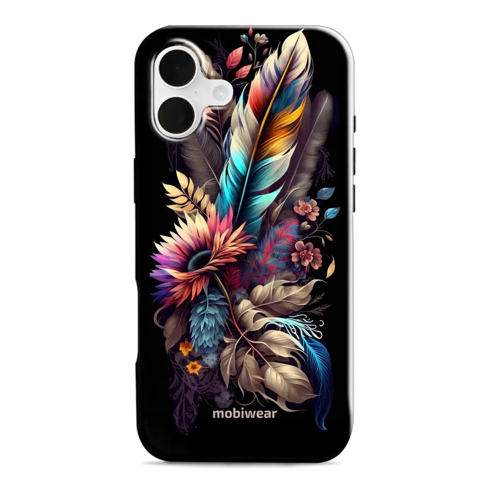 Odolný obal Mobiwear Elite Pro - Apple iPhone 16 Plus - E011E Kytice s pírkem