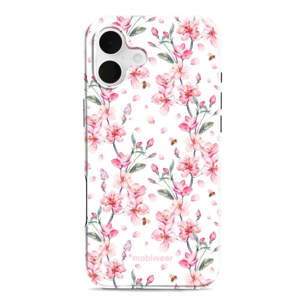 Odolný obal Mobiwear Elite Pro - Apple iPhone 16 Plus - E124E Růžové květy