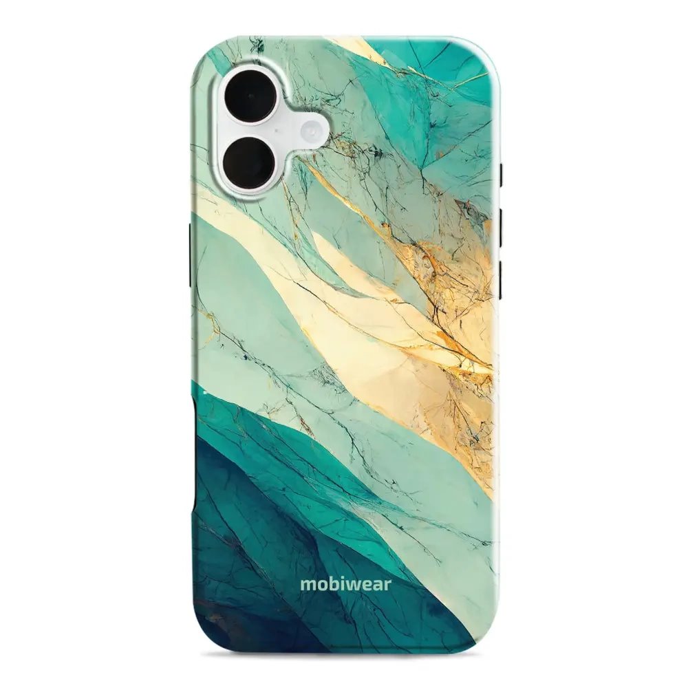 Odolný obal Mobiwear Elite Pro - Apple iPhone 16 Plus - EP37E Zlatavý a zelenkavý mramor