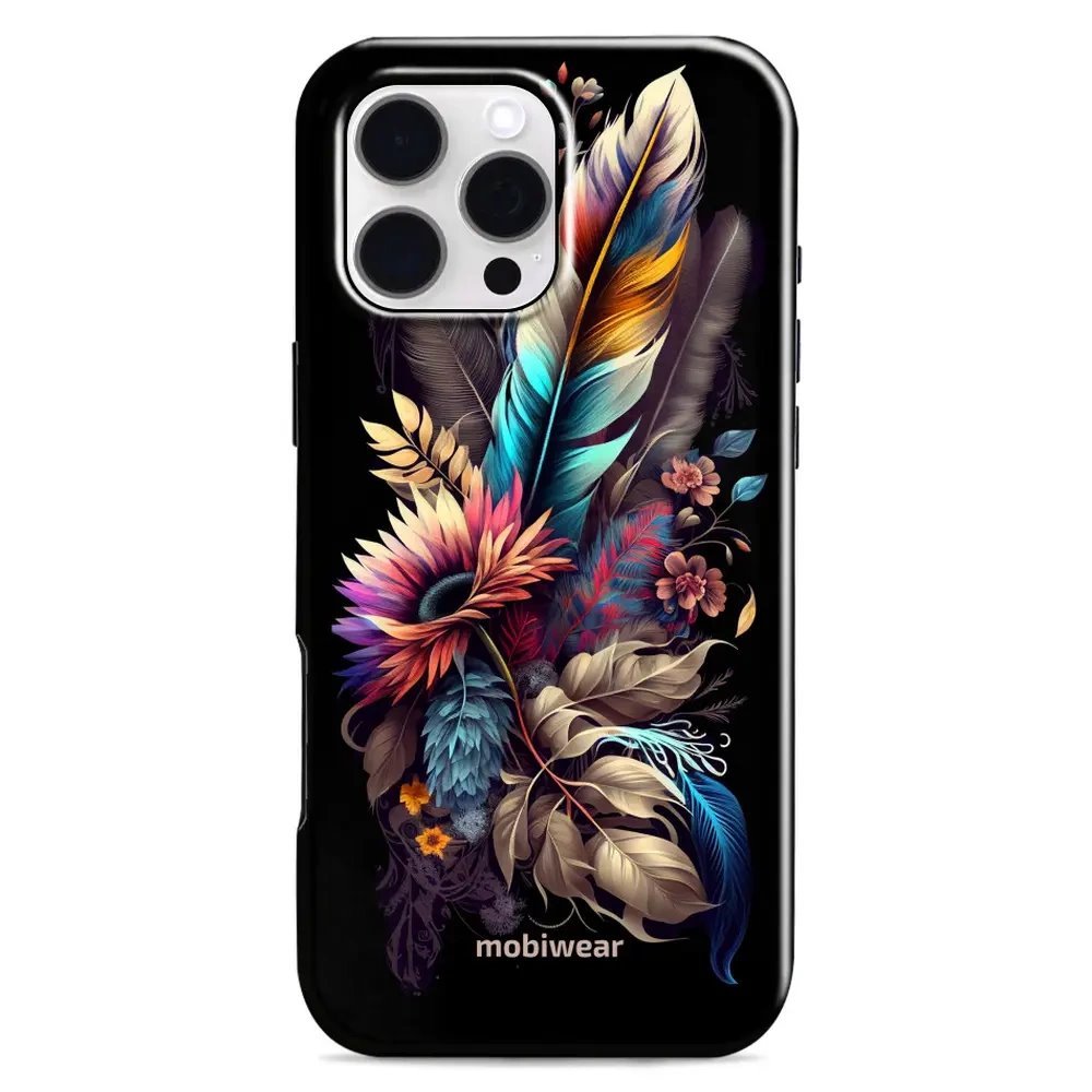 Odolný obal Mobiwear Elite Pro - Apple iPhone 16 Pro Max - E011E Kytice s pírkem