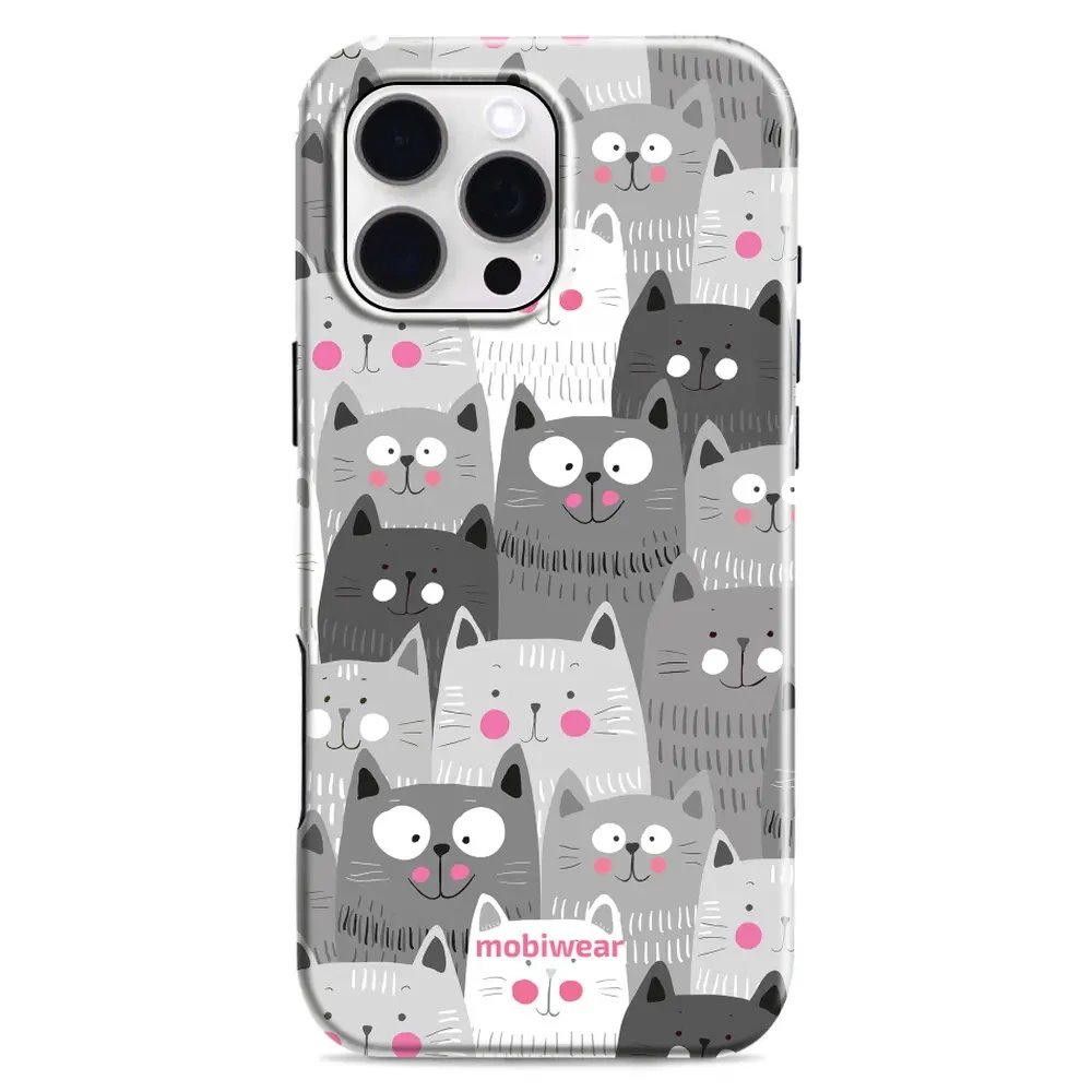 Odolný obal Mobiwear Elite Pro - Apple iPhone 16 Pro Max - E099E Kočičky