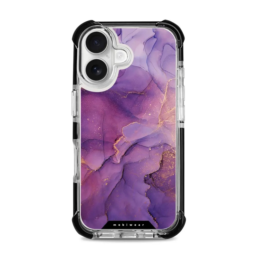Odolný obal Mobiwear MagSafe Elite Bumper - Apple iPhone 16 - D020D Fialový mramor