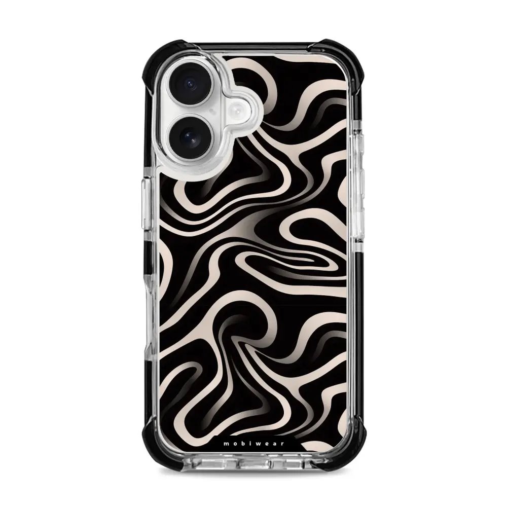 Odolný obal Mobiwear MagSafe Elite Bumper - Apple iPhone 16 - DA63D Vlnky a linky