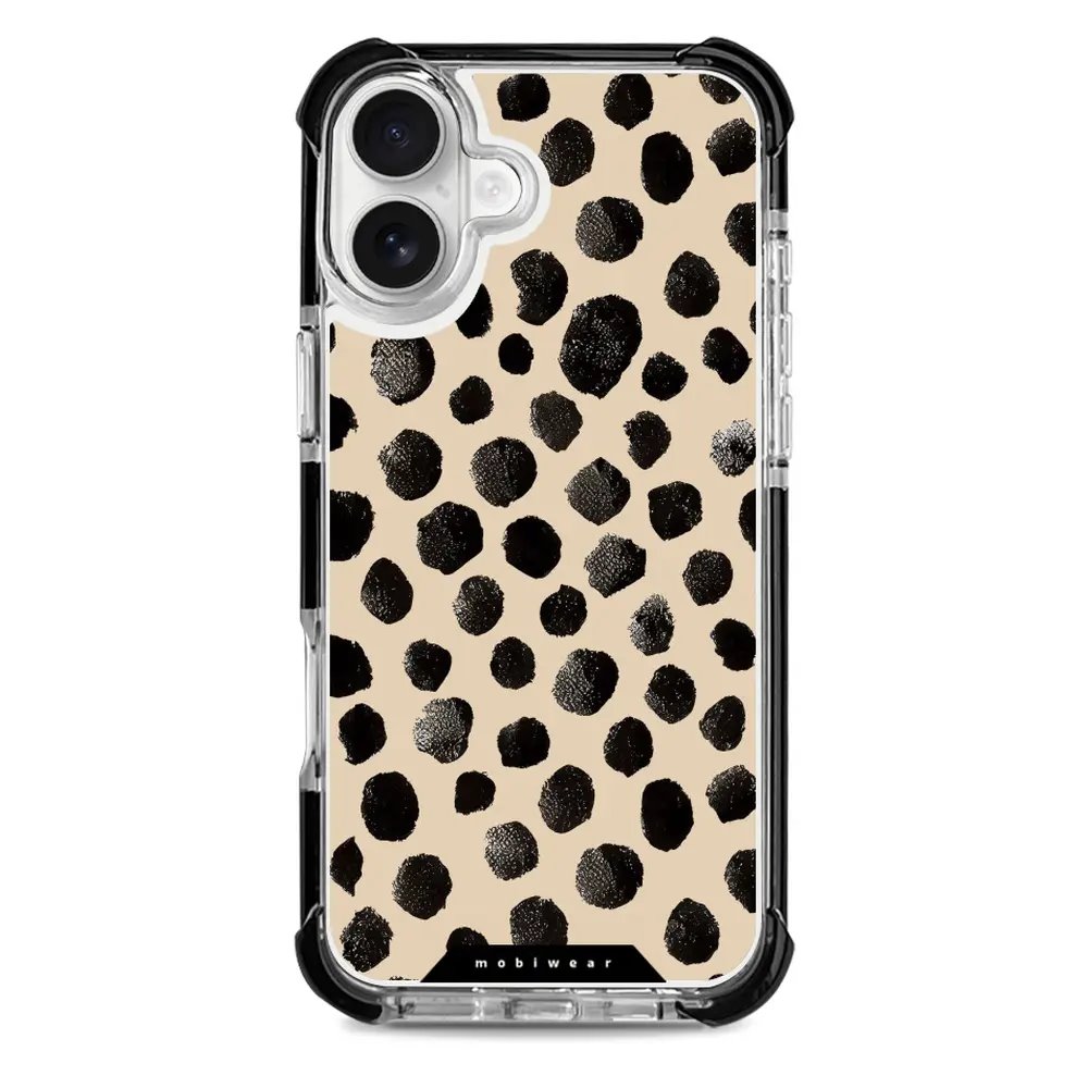 Odolný obal Mobiwear MagSafe Elite Bumper - Apple iPhone 16 Plus - DA50D Černé puntíky