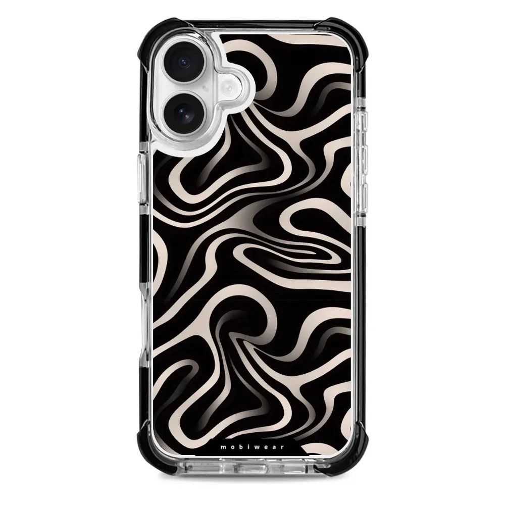 Odolný obal Mobiwear MagSafe Elite Bumper - Apple iPhone 16 Plus - DA63D Vlnky a linky