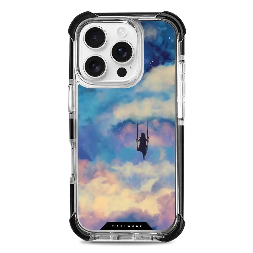 Odolný obal Mobiwear MagSafe Elite Bumper - Apple iPhone 16 Pro - D021D Dívka na houpačce v oblacích