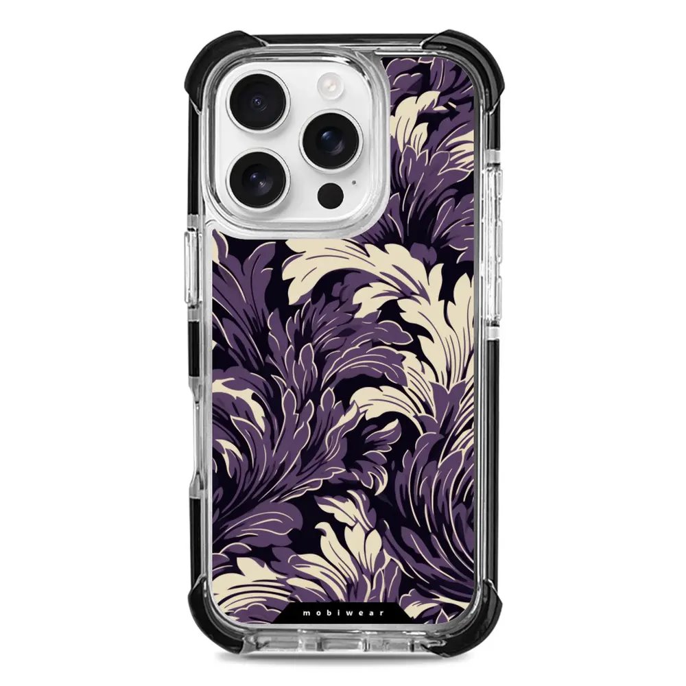 Odolný obal Mobiwear MagSafe Elite Bumper - Apple iPhone 16 Pro - DA46D Fialové rostliny