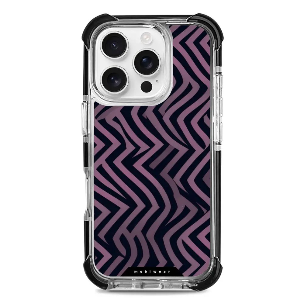 Odolný obal Mobiwear MagSafe Elite Bumper - Apple iPhone 16 Pro - DA55D Fialové klikyháky