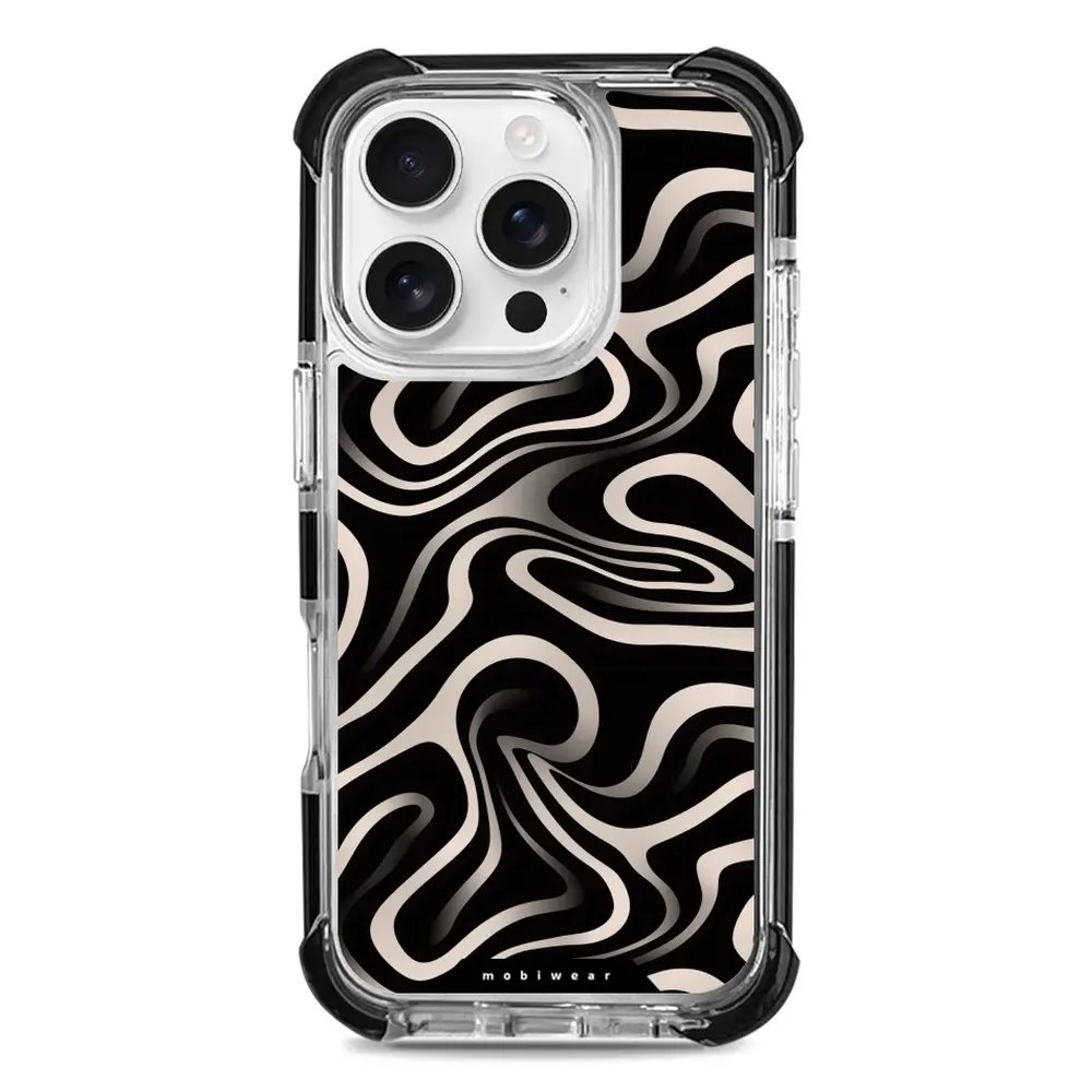 Odolný obal Mobiwear MagSafe Elite Bumper - Apple iPhone 16 Pro - DA63D Vlnky a linky