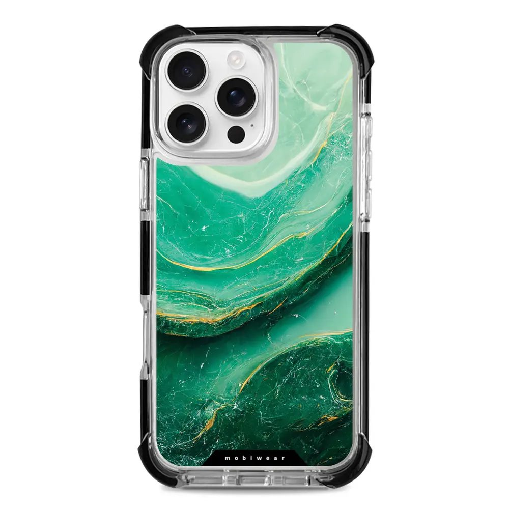 Odolný obal Mobiwear MagSafe Elite Bumper - Apple iPhone 16 Pro Max - D017D Zelený mramor