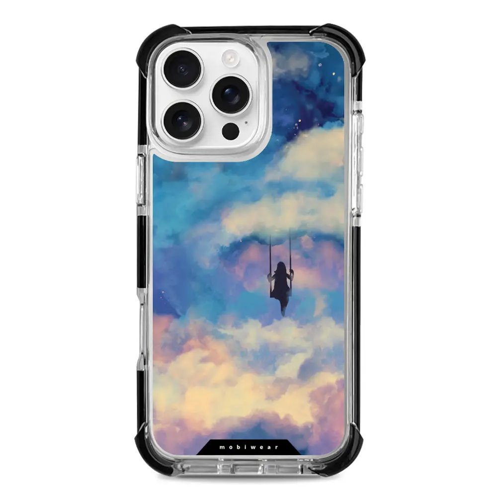 Odolný obal Mobiwear MagSafe Elite Bumper - Apple iPhone 16 Pro Max - D021D Dívka na houpačce v oblacích