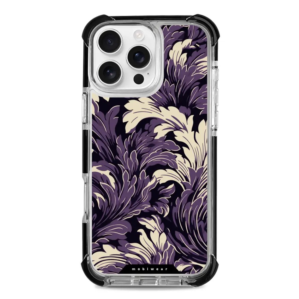 Odolný obal Mobiwear MagSafe Elite Bumper - Apple iPhone 16 Pro Max - DA46D Fialové rostliny