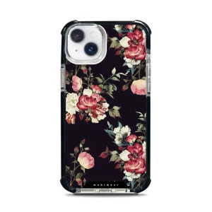 Odolný obal Mobiwear MagSafe Elite Bumper - Apple iPhone 14 Plus - D003D Růže na černé