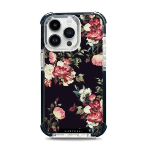 Odolný obal Mobiwear MagSafe Elite Bumper - Apple iPhone 14 Pro Max - D003D Růže na černé