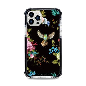 Odolný obal Mobiwear MagSafe Elite Bumper - Apple iPhone 12 Pro - D007D Ptáček a květy