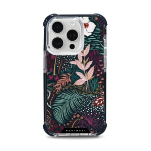 Odolný obal Mobiwear MagSafe Elite Bumper - Apple iPhone 15 Pro - D008D Temná flóra
