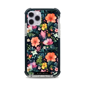 Odolný obal Mobiwear MagSafe Elite Bumper - Apple iPhone 11 Pro - D009D Pestré kvítky