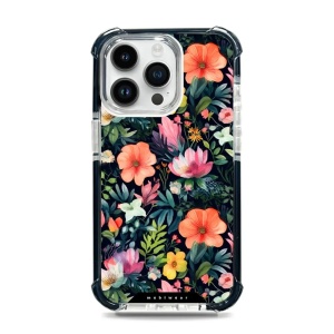 Odolný obal Mobiwear MagSafe Elite Bumper - Apple iPhone 14 Pro Max - D009D Pestré kvítky
