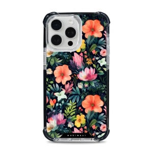Odolný obal Mobiwear MagSafe Elite Bumper - Apple iPhone 15 Pro Max - D009D Pestré kvítky