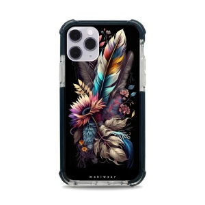 Odolný obal Mobiwear MagSafe Elite Bumper - Apple iPhone 11 Pro - D011D Kytice s pírkem