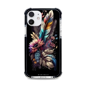 Odolný obal Mobiwear MagSafe Elite Bumper - Apple iPhone 12 - D011D Kytice s pírkem