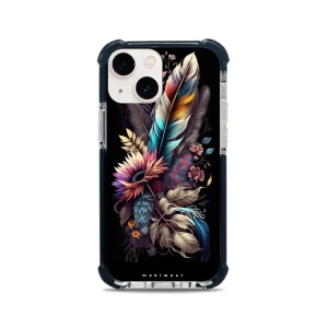 Odolný obal Mobiwear MagSafe Elite Bumper - Apple iPhone 13 Mini - D011D Kytice s pírkem