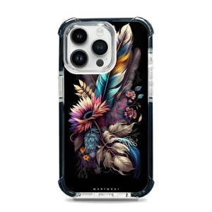 Odolný obal Mobiwear MagSafe Elite Bumper - Apple iPhone 14 Pro Max - D011D Kytice s pírkem