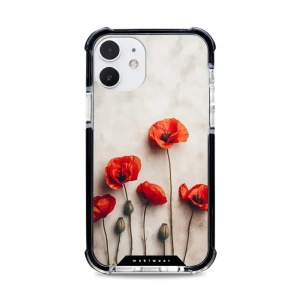 Odolný obal Mobiwear MagSafe Elite Bumper - Apple iPhone 12 - D012D Vlčí máky