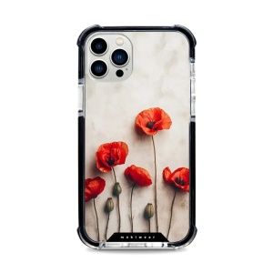 Odolný obal Mobiwear MagSafe Elite Bumper - Apple iPhone 12 Pro - D012D Vlčí máky
