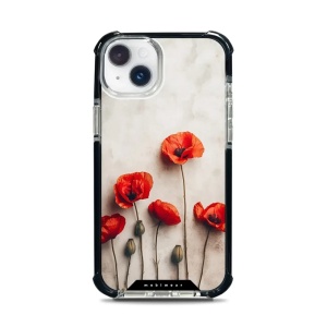 Odolný obal Mobiwear MagSafe Elite Bumper - Apple iPhone 14 Plus - D012D Vlčí máky