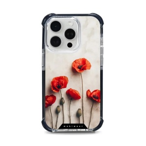 Odolný obal Mobiwear MagSafe Elite Bumper - Apple iPhone 15 Pro - D012D Vlčí máky
