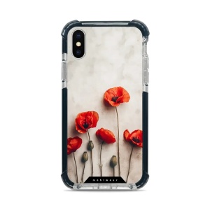 Odolný obal Mobiwear MagSafe Elite Bumper - Apple iPhone X / XS - D012D Vlčí máky